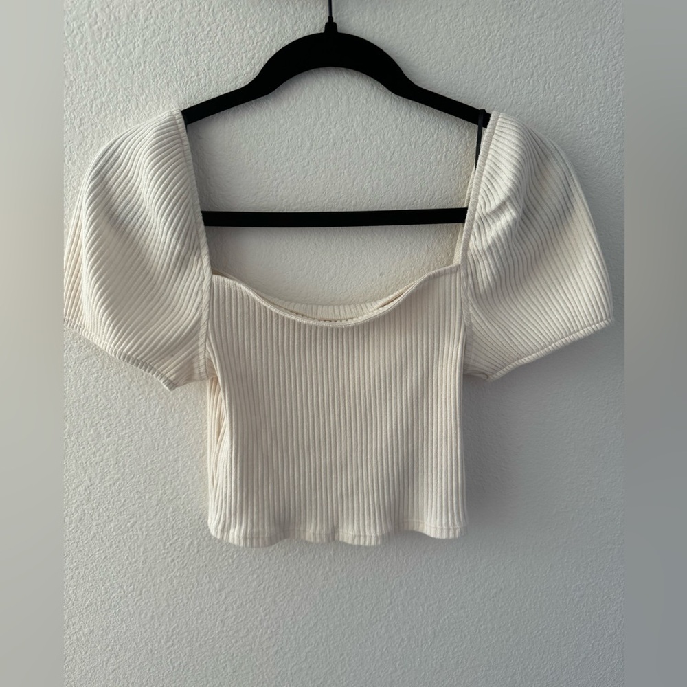 H&M cropped puff short sleeve